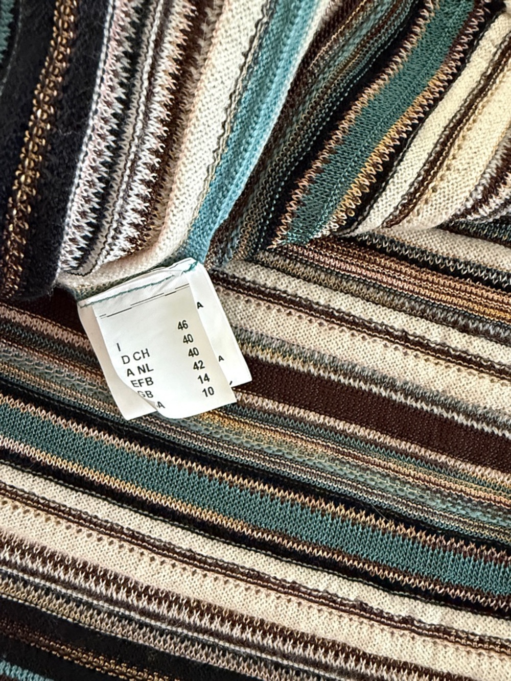 Missoni knit cardigan wool / viscose beautiful colors! Made in Italy 46 - Picture 9 of 11